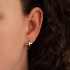 Strieborné náušnice krížiky