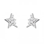 Strieborné náušnice hviezdičky