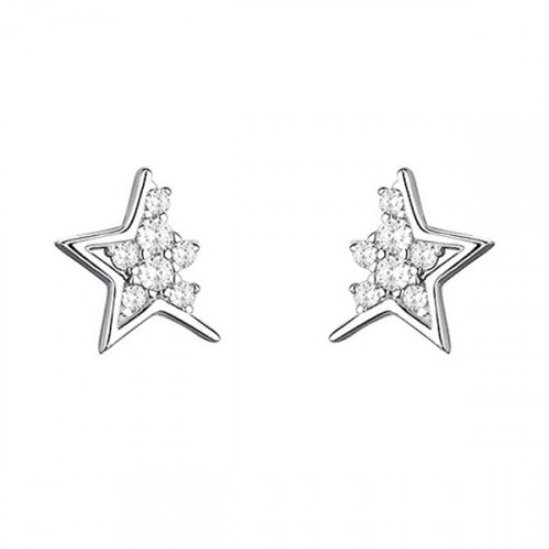 Strieborné náušnice hviezdičky