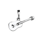 Strieborný prívesok gitara