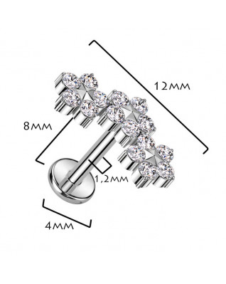 Piercing do brady - labreta TITAN, 1,2 x 8 mm