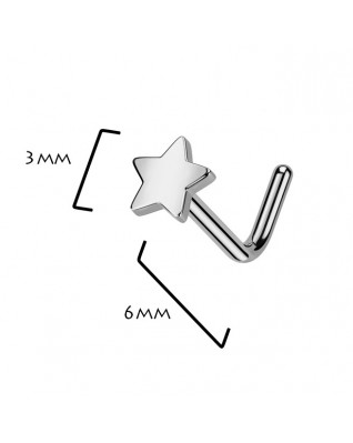 Piercing do nosa hviezdička - TITAN