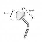 Piercing do nosa srdiečko - TITAN