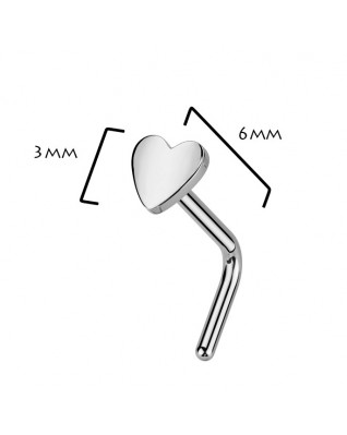 Piercing do nosa srdiečko - TITAN