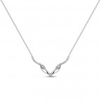 Strieborný náhrdelník dekorovaný zirkónmi