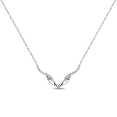 Strieborný náhrdelník dekorovaný zirkónmi
