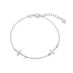 Dámsky strieborný náramok s krížikmi