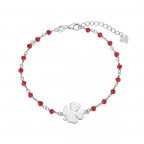 Strieborný náramok štvorlístok