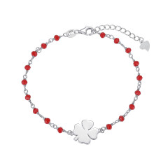 Strieborný náramok štvorlístok