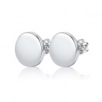 Strieborné skrutkovacie náušnice placky