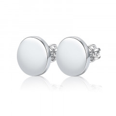 Strieborné skrutkovacie náušnice placky