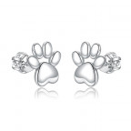 Strieborné skrutkovacie náušnice tlapky