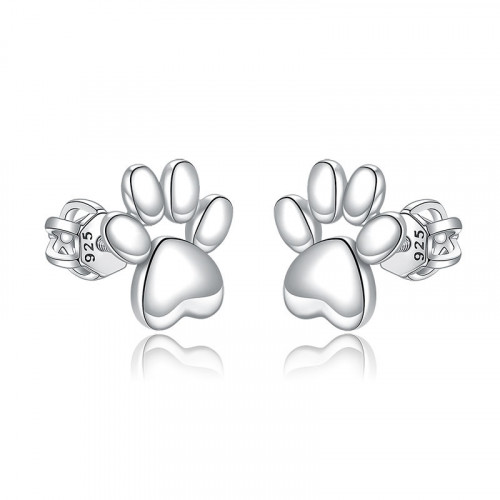 Strieborné skrutkovacie náušnice tlapky