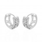 Strieborné náušnice krúžky so zirkónmi