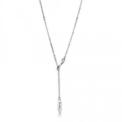 Oceľový náhrdelník - ležatá osmička - nekonečno