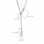 Oceľový náhrdelník - ležatá osmička - nekonečno