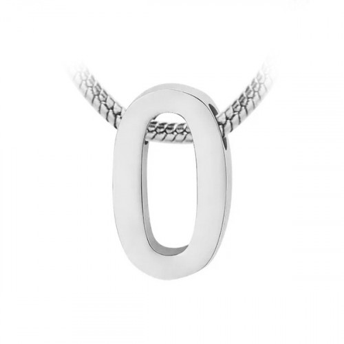 Navliekací oceľový prívesok iniciála - písmeno