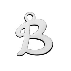 Drobný oceľový prívesok - písmeno - iniciála