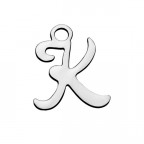 Drobný oceľový prívesok - písmeno - iniciála