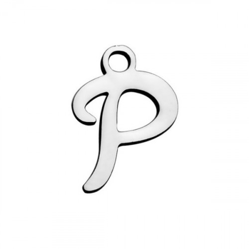 Drobný oceľový prívesok - písmeno - iniciála