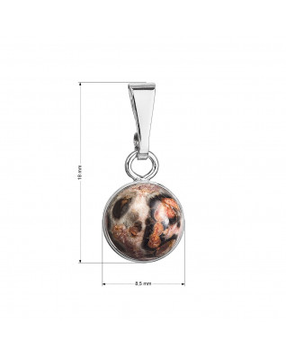 Strieborný prívesok s pravým kameňom Jaspis Leopard Skin
