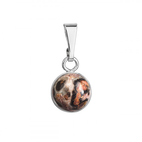 Strieborný prívesok s pravým kameňom Jaspis Leopard Skin