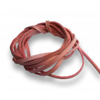 Rezaná kožená šnúrka ružová, hr. 2 mm, dĺžka 100 cm