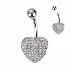 Piercing do pupku - srdiečko