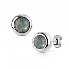 Oceľové náušnice Shimmer Stone 6mm