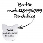 Oceľová mačacia známka