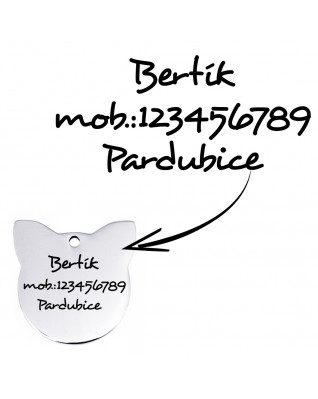 Oceľová mačacia známka