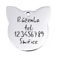 Oceľová mačacia známka