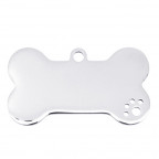 Oceľová psia známka - kosť