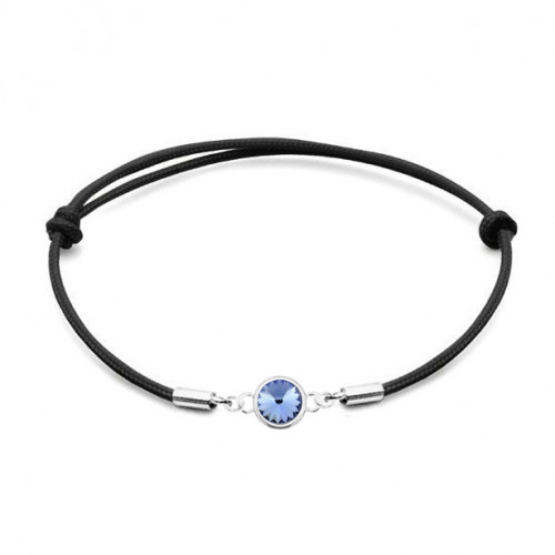 Strieborný náramok s Crystals from Swarovski® Light Sapphire