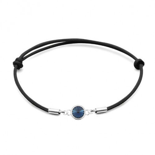 Strieborný náramok s Crystals from Swarovski® Montana Blue