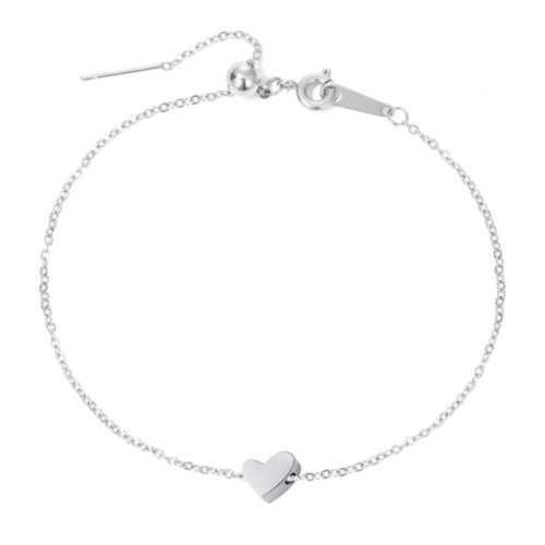 Oceľový náramok so srdiečkom