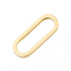 Pozlátený oceľový komponent - spojka - ovál