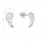 Strieborné náušnice krídla