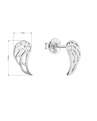 Strieborné náušnice krídla