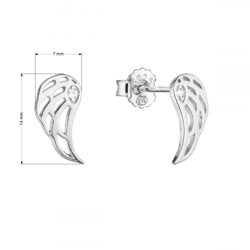 Strieborné náušnice krídla