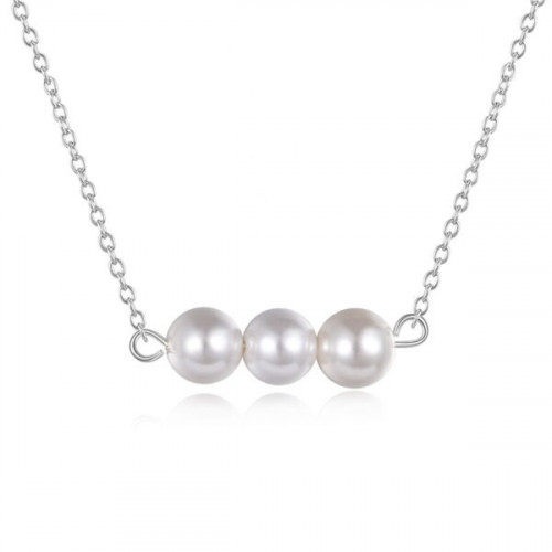 Strieborný náhrdelník s perličkami