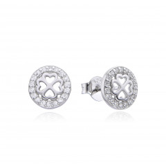 Strieborné náušnice so štvorlístkami