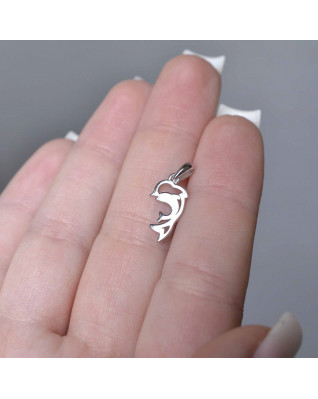 Strieborný prívesok delfín