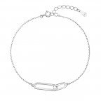 Strieborný náramok oválky