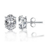 Strieborné náušnice s moissanitmi
