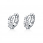 Strieborné náušnice krúžky so zirkónmi