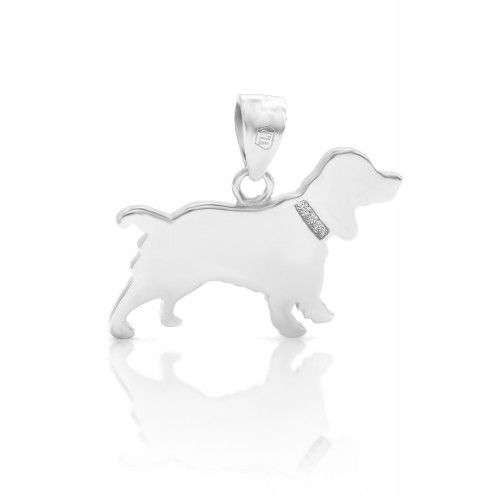 Strieborný prívesok pes Kokeršpaniel