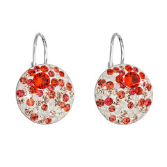 Strieborné náušnice kryštály Swarovski