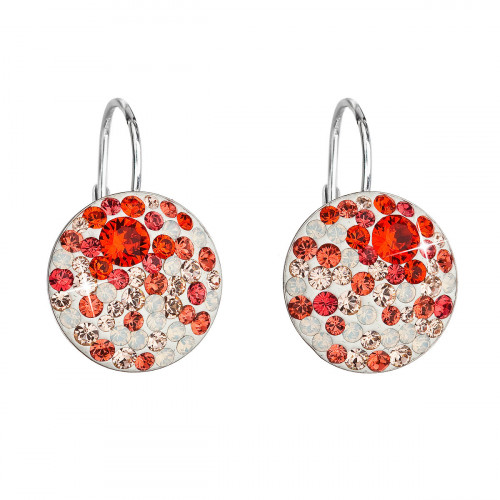 Strieborné náušnice kryštály Swarovski