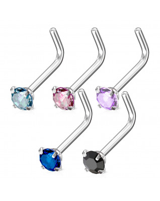 Zahnutý piercing do nosa